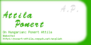 attila ponert business card